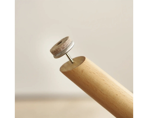 Picior de mobilier cu alunecător din pâslă pentru înșurubat