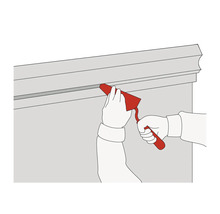 Aplicarea etanșantului cu o spatulă de etanșare