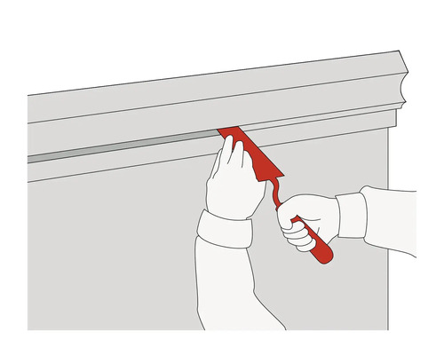Aplicarea etanșantului cu o mistrie pentru rosturi