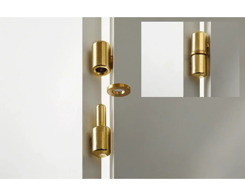 Balamale de ușă din alamă pentru fixarea unei uși