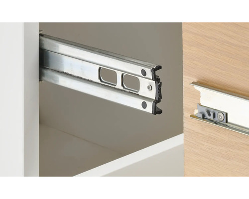 Pereche de șine metalice pentru sertare în mobilier