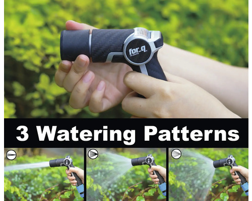 Pistol de stropit pentru furtun de grădină cu trei modele de pulverizare