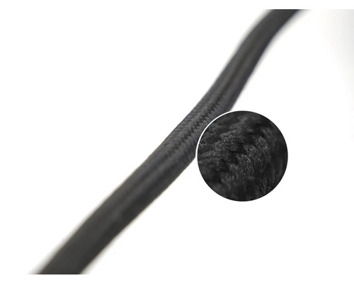 Cablu textil cu prim-plan al structurii textile