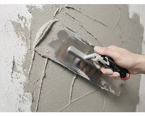 Gletieră oțel inoxidabil Maurerlob 400x130x0,7 mm, mâner | HORNBACH