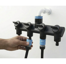 Distribuitor pentru furtun de grădină cu patru ieșiri pentru alimentarea cu apă în grădină