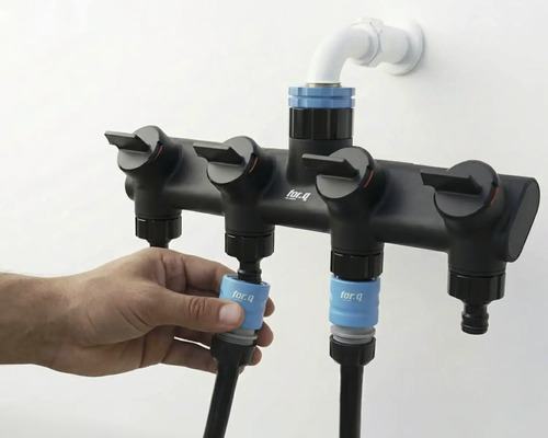 Distribuitor pentru furtun de grădină cu patru ieșiri pentru alimentarea cu apă în grădină