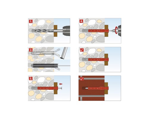Instrucțiuni pentru fixarea unui diblu de izolație într-un perete