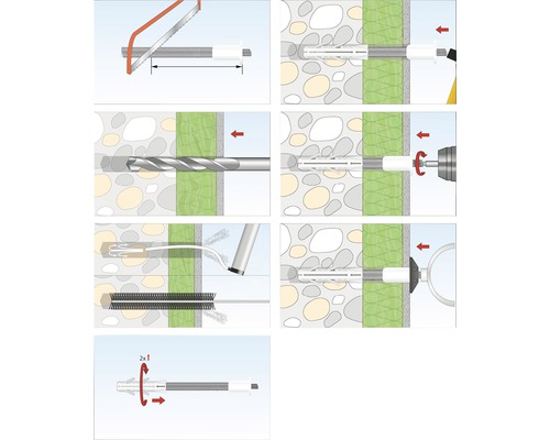 Instrucțiuni pentru fixarea unui diblu într-un perete