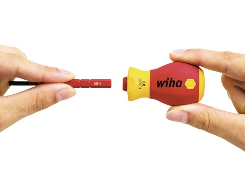 Suport de biți Wiha Stubby cu bit în detaliu