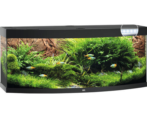 Acvariu Juwel Vision 450 cu iluminare LED, încălzitor, filtru interior, fără dulap inferior inclus negru