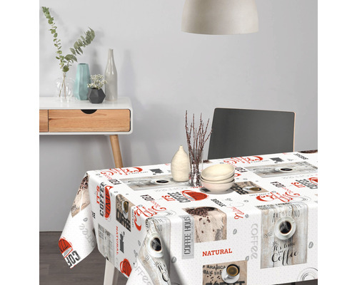 Masa de sufragerie cu față de masă cu model de cafea