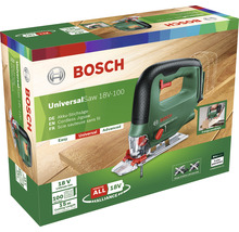 Ambalajul unui ferăstrău vertical cu acumulator Bosch Universal Saw 18V-100