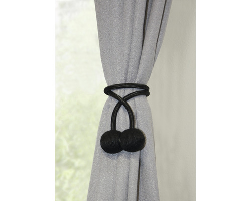 Perdea cu reținător magnetic negru