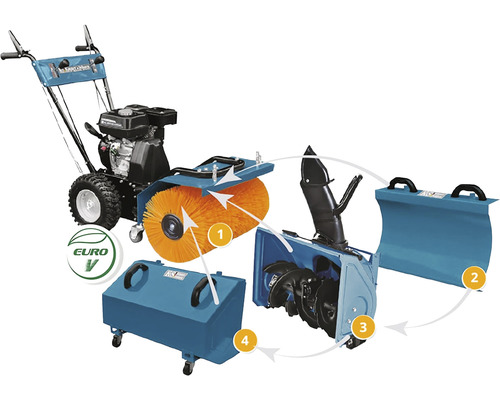 Măturătoare cu accesorii și semnul Euro V