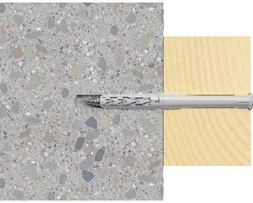 Diblu cadru din plastic în beton și lemn