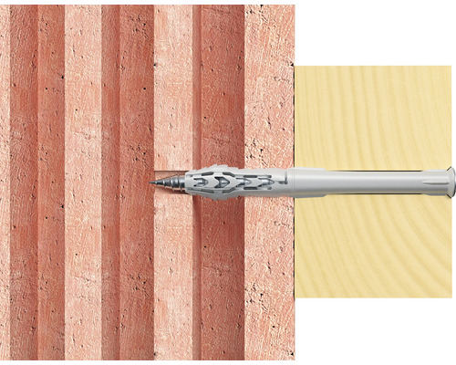 Dibluri din plastic pentru fixarea lemnului pe zidărie de piatră