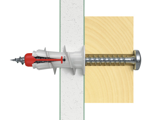 Diblu cu șurub în perete și lemn