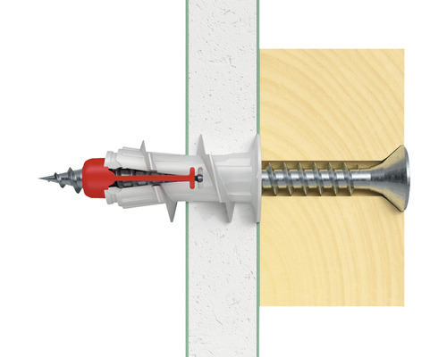 Diblu universal cu șurub în perete și lemn