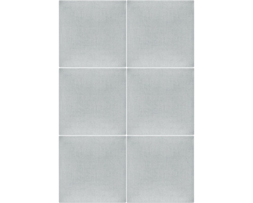 Șase plăci gri în format.