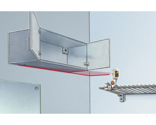 Instalarea unui dulap de baie cu laser cu linii încrucișate