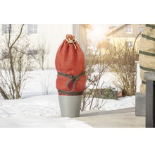 Plantă în ghiveci cu sac de protecție de iarnă