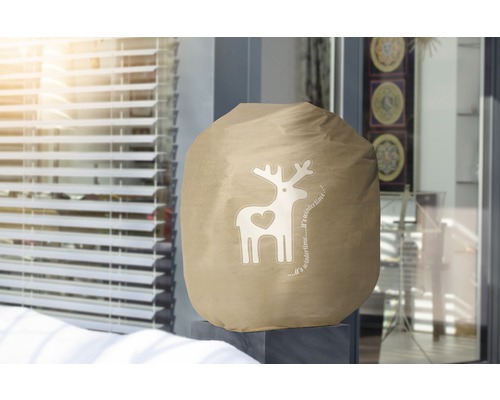 Puf decorativ cu motiv de cerb pentru interior