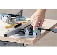 Menghină universală Wolfcraft 100mm, pentru banc sau pentru stativ mașini de găurit