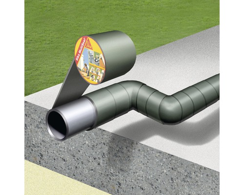 Bandă de etanșare Sika MultiSeal pe o țeavă
