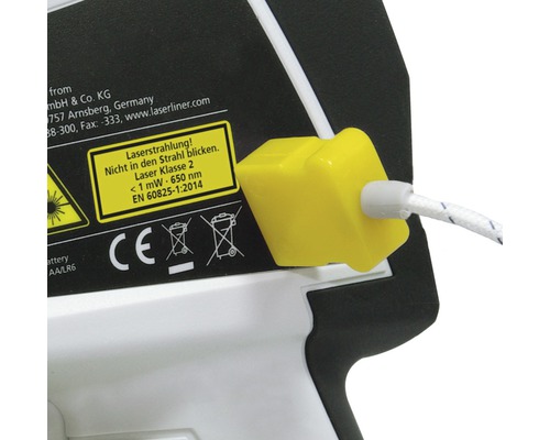 Instrucțiuni de protecție laser pe un instrument de măsură