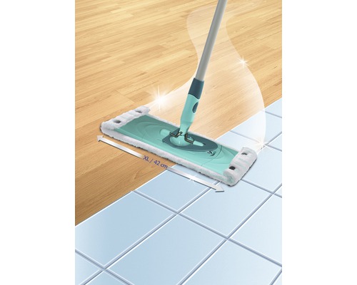 Mop cu lățime XL de 42 cm pe gresie și parchet din lemn