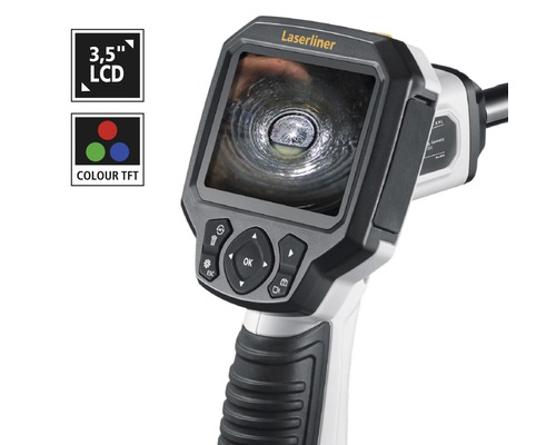 Cameră de inspecție Laserliner cu ecran color LCD de 3,5 inchi pentru inspecția țevilor