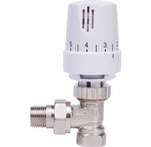 Set robinet termostatat colțar 1/2” alb-thumb-0