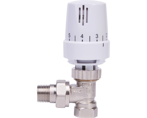 Set robinet termostatat colțar 1/2” alb-0