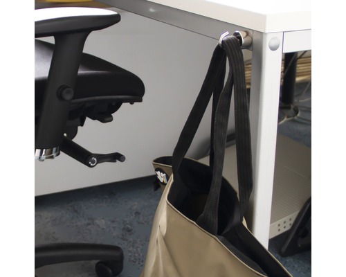 Cârlig pentru geantă pe birou cu geantă suspendată