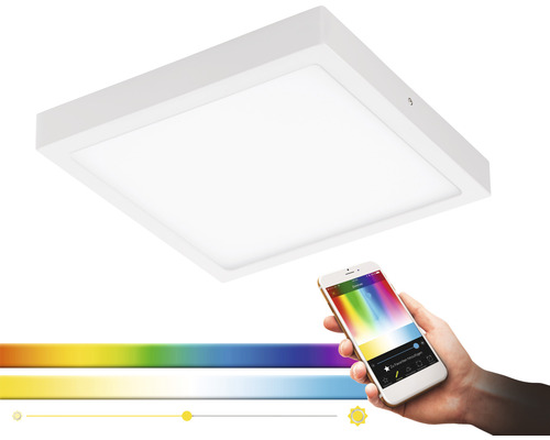 Plafonieră pătrată cu control prin smartphone