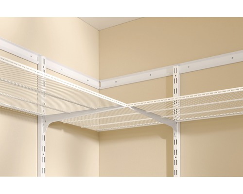 Sistem de rafturi din sârmă pentru un dressing cu șine și suporturi