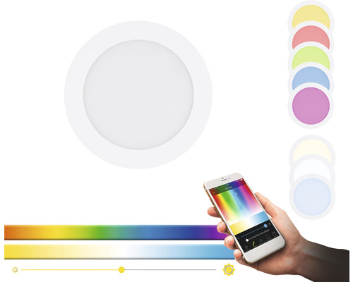 Plafonieră LED rotundă cu control prin smartphone