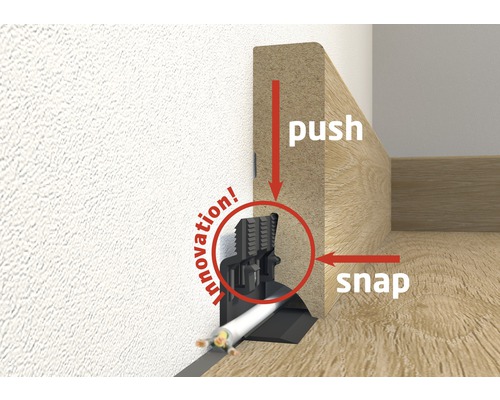 Plintă cu conductă de cablu și instrucțiuni de instalare