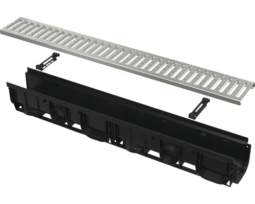 Canal de drenaj cu grătar și accesorii de montaj