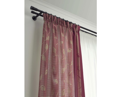 Bară de perdea cu draperie și cortină