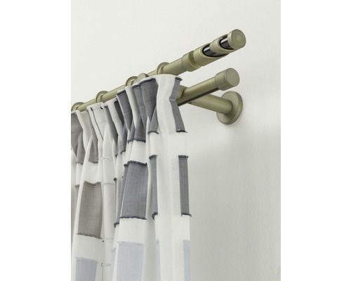Bară dublă pentru perdele cu draperie pe perete