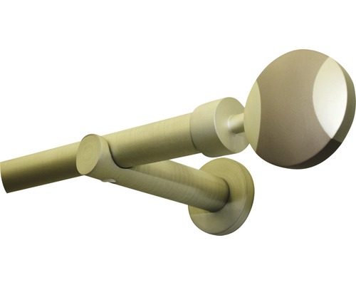 Bară dublă pentru perdea cu capăt sferic și suport de perete