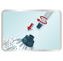 Mop cu funcție de rotire și săgeți care indică asamblarea