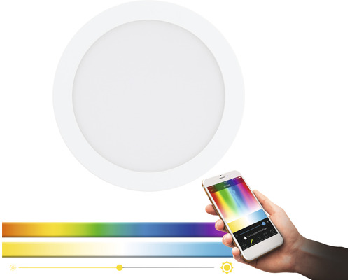 Plafonieră LED rotundă, controlabilă prin aplicație