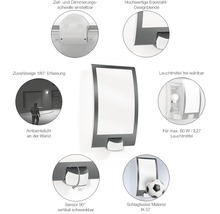 Aplică exterior Steinel L22 E27 max. 1x60W, senzor de mișcare, IP44, antracit