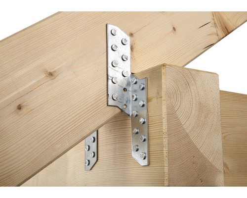 Conector metalic pentru fixarea grinzilor de lemn