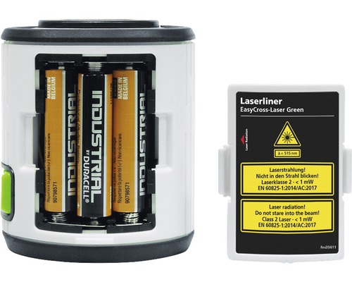 Laserliner EasyCross-Laser Green cu baterii și avertisment
