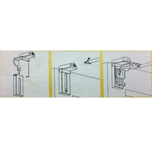 Ilustrație cu instrucțiuni de montaj pentru o tijă de perdea