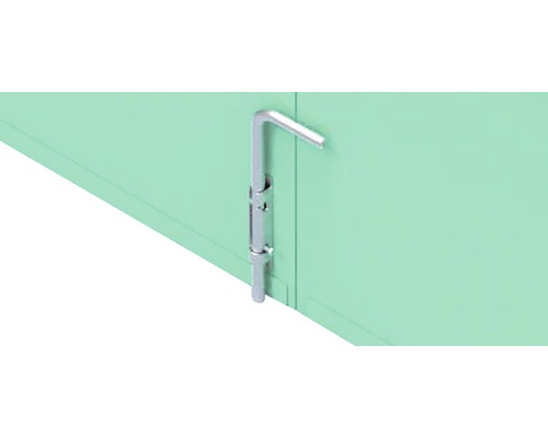 Încuietoare cu zăvor din metal pe o ușă