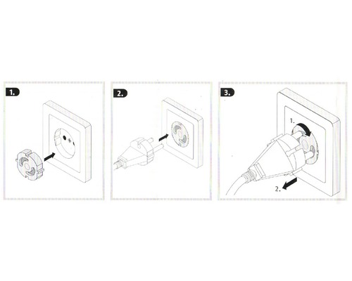 Instrucțiuni de instalare a unei protecții pentru priză în trei pași